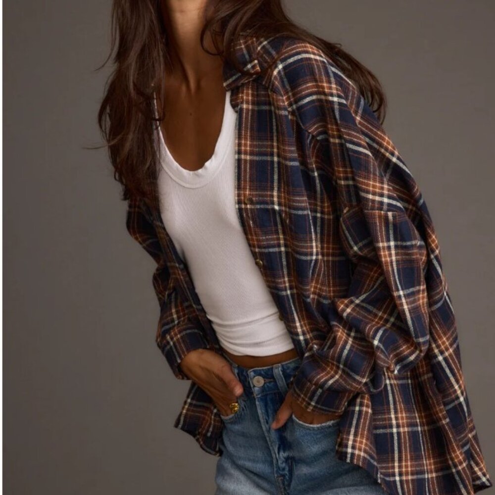 12th Tibe Revere Navy Boxy Flannel